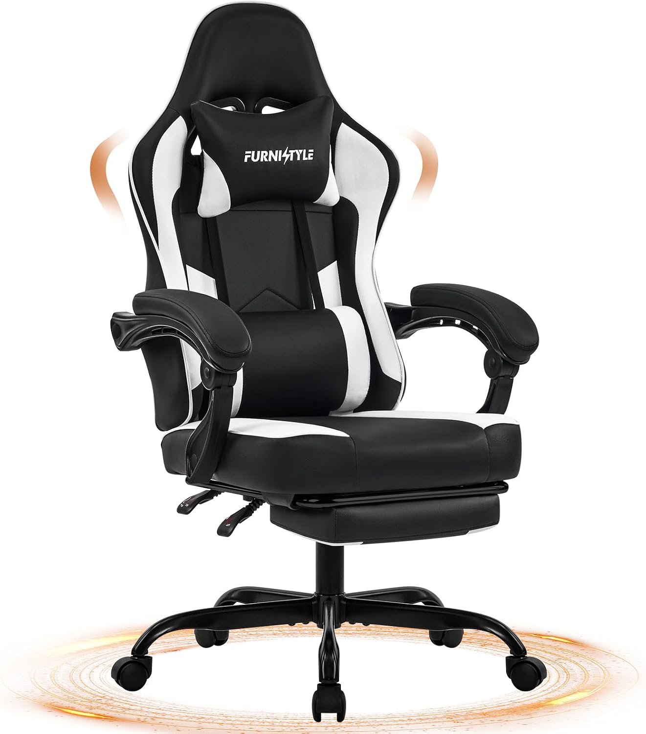 フットレスト付きゲーミングチェア、大人用ビデオゲームチェア、 - Video Gaming & Esports Usd Acc のレビューと価格